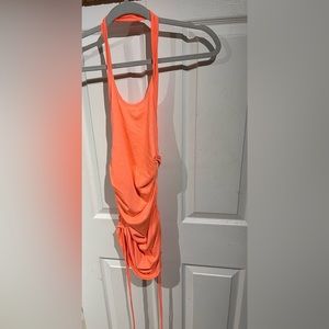 Backless ruched dress